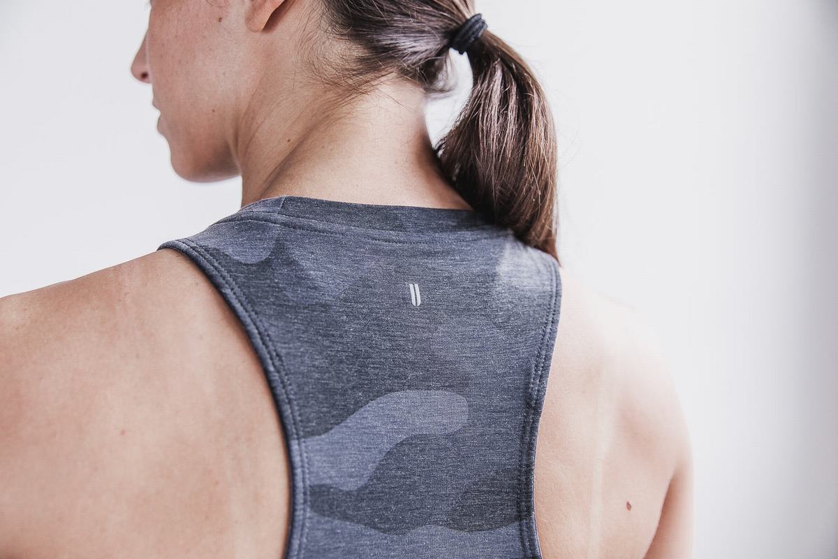 Nobull High-Neck Women's Tank Tops Grey Camo | Australia (QG1706)